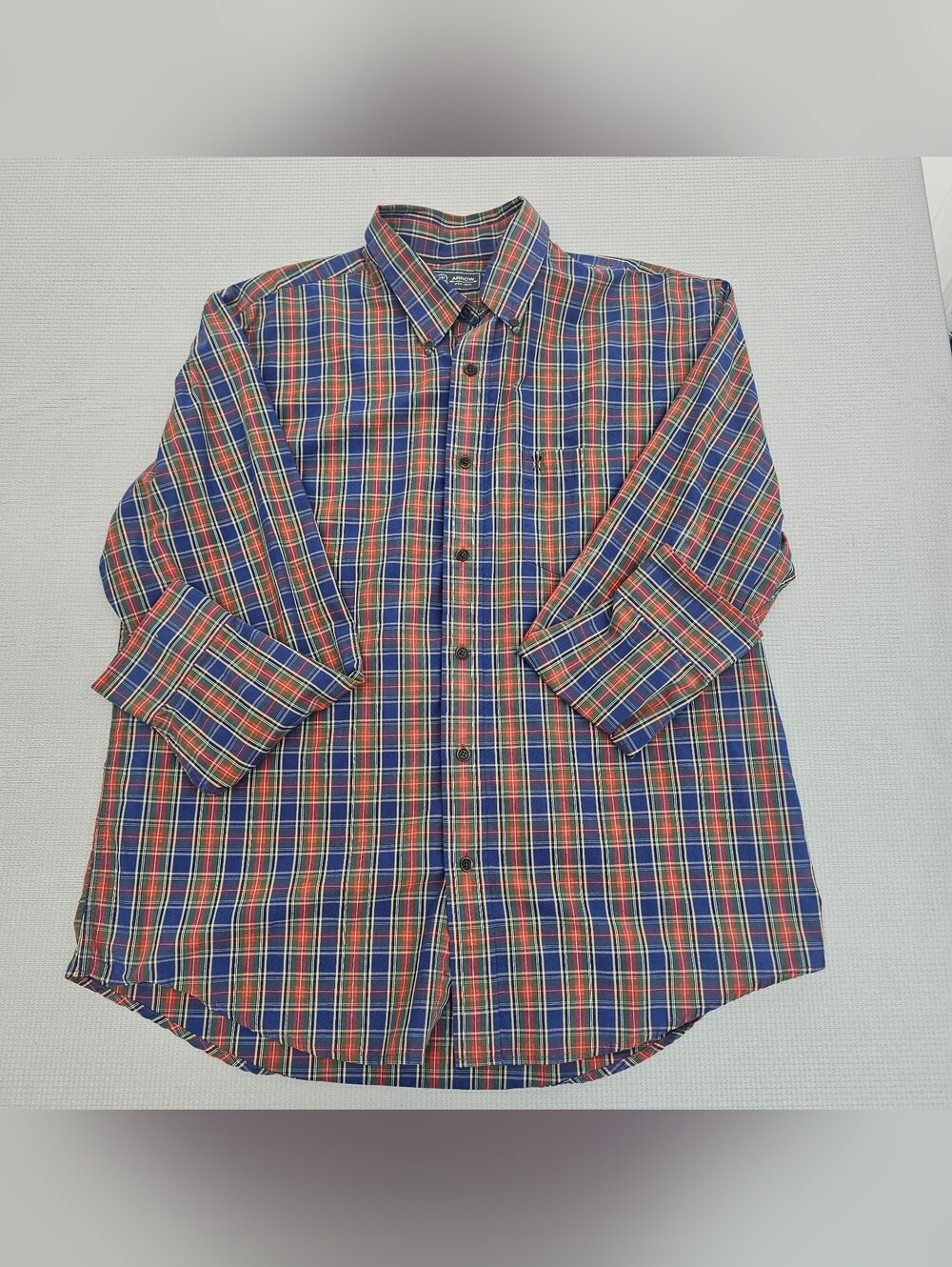 Arrow Men's Plaid Button-Down Shirt in Blue, Red & Green